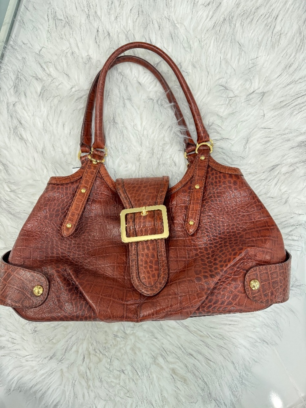 Vintage MAXX NEW YORK  Croco-Embossed Leather